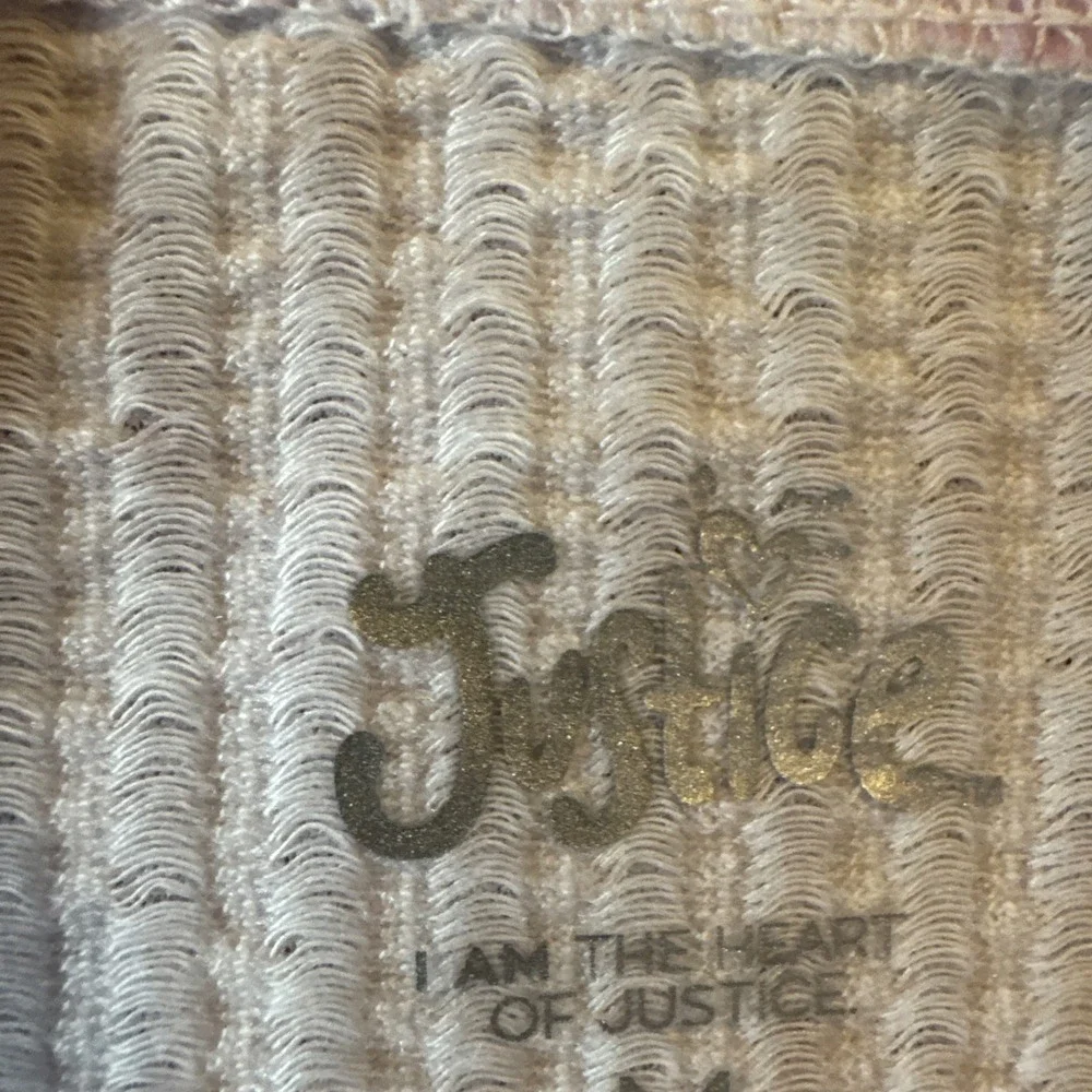 Justice Lavender and White Tie-Dye Ribbed Square-Neck Tank NWT Medium 10
